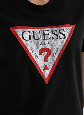 Guess Bisiklet Yaka Siyah Kadın T-Shirt W2BI69K8FQ1JBLK