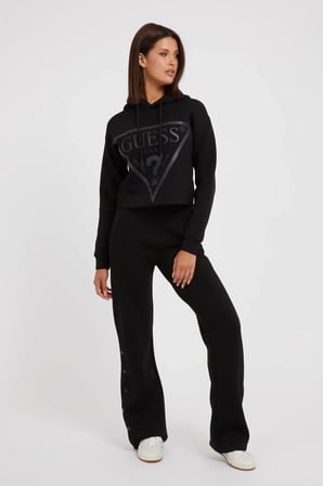 Kadın New Alisa Aktif Scuba Sweatshirt - Siyah | XL