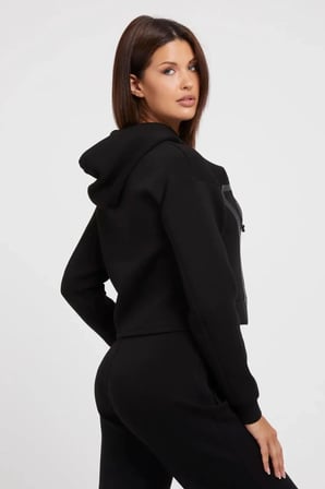Kadın New Alisa Aktif Scuba Sweatshirt - Siyah | XL