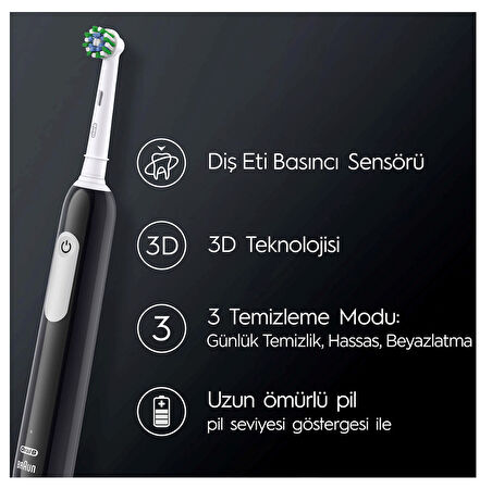 Oral-B Pro Series 1 Şarjlı Siyah Diş Fırçası ve Seyahat Kabı