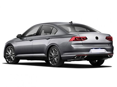 S-Dizayn VW Passat B8.5 Krom Egzoz Görünümü Difüzör 4'lü R Line 3 Parça 2019 ve Üzeri S-Dizayn