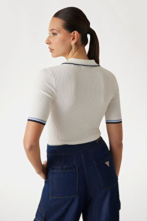 Kadın Thalia Polo T-Shirt - Beyaz | S