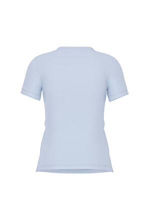 Kadın Cn SS Logo Lace T-Shirt - Mavi | M