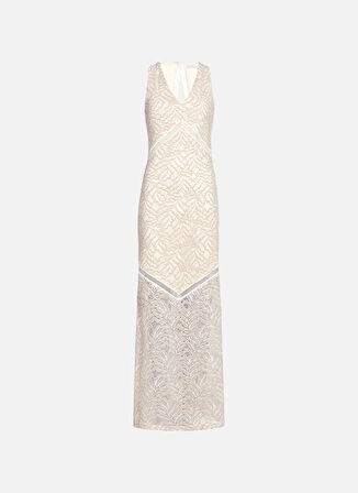 Guess Chrıstel Lace Dress Kadın Krem Elbise W5GK37KCS90-F0EH