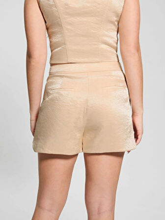 Guess Kadın  Camille Tailor Plise Şort