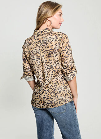 Guess Regular Fit Düz Çok Renkli Kadın Gömlek ENORA EQUIPMENT SHIR - ECO VI SHINY