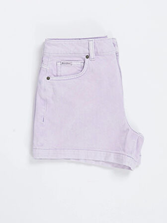 Guess Jeans GJ HIGHWAIST MOM SHORT Kadın Lila Şort W5GD0SD5M62-GJPR
