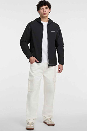 Erkek GJ Packable Windbrak Mont - Siyah | L