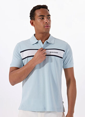 Guess Jeans Desenli Çok Renkli Erkek Polo T-Shirt M5GP29KCJV1F7AO GJ SS STRIPED EMBR