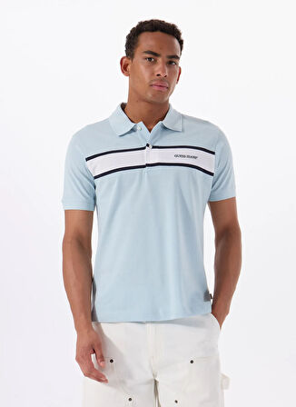 Guess Jeans Desenli Çok Renkli Erkek Polo T-Shirt M5GP29KCJV1F7AO GJ SS STRIPED EMBR