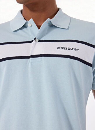 Guess Jeans Desenli Çok Renkli Erkek Polo T-Shirt M5GP29KCJV1F7AO GJ SS STRIPED EMBR