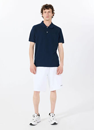 Beyaz Erkek Loose Fit Desenli Sweat Şort M5GD49KCPR1G011 GJ REG EMBRO SHORT