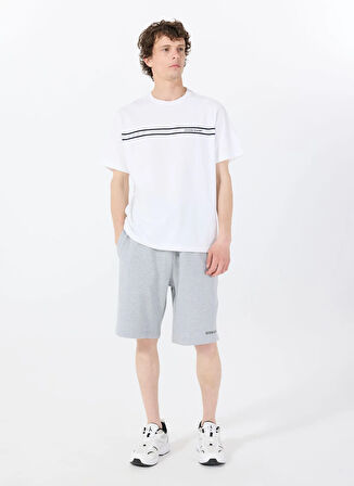 Gri Erkek Loose Fit Desenli Sweat Şort M5GD49KCPR1H90Z GJ REG EMBRO SHORT