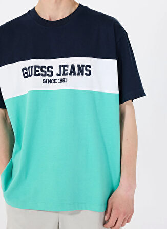 Guess Jeans Bisiklet Yaka Desenli Çok Renkli Erkek T-Shirt M5GI45K8FQ4FJ7O GJ SS CN OS HORIZO