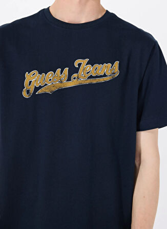 Guess Jeans Bisiklet Yaka Desenli Lacivert Erkek T-Shirt M5GI54K8FQ4A71W GJ SS CN REG 1981