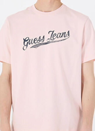 Guess Jeans Bisiklet Yaka Desenli Pembe Erkek T-Shirt M5GI54K8FQ4G6R4 GJ SS CN REG 1981