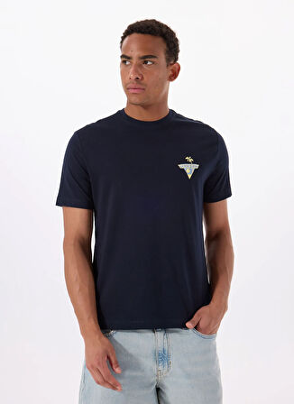 Guess Jeans Bisiklet Yaka Desenli Lacivert Erkek T-Shirt M5GI55K8FQ4A71W GJ SS CN REG PALM
