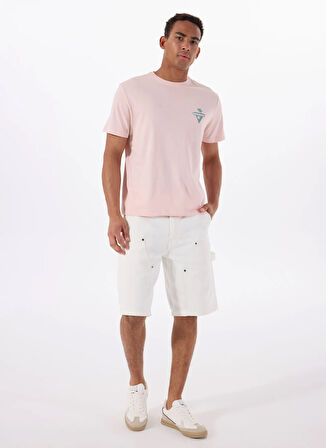 Guess Jeans Bisiklet Yaka Desenli Pembe Erkek T-Shirt M5GI55K8FQ4G6R4 GJ SS CN REG PALM