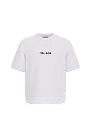 Erkek GJ CN SS Önde Logo T-Shirt - Beyaz | M