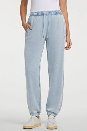 Kadın GJ Triangle Label Jogger Eşofman Altı - Açık Mavi | M