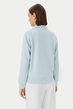 Kadın GJ Tricot Track Fermuarlı Sweatshirt - Açık Mavi | M