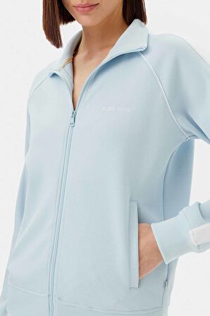 Kadın GJ Tricot Track Fermuarlı Sweatshirt - Açık Mavi | M
