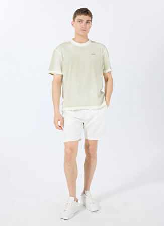 Guess Bisiklet Yaka Desenli Haki Erkek T-Shirt M5GI70I3Z14A82C SS CN INSIDE SPRAY