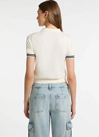 Guess Jeans Beyaz Kadın Hırka GJ SS GUESS J POLO C - REC POLY CHE