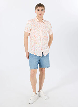 Guess Standart Yeşil Desenli Erkek Gömlek M5GH75WD4Z2P34M SS ECO RAYON OIL