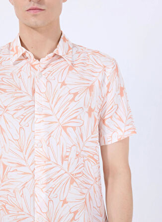 Guess Standart Yeşil Desenli Erkek Gömlek M5GH75WD4Z2P34M SS ECO RAYON OIL