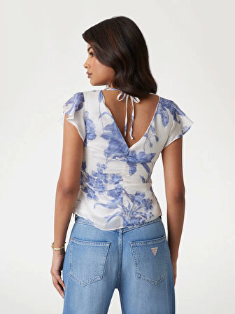 Guess Kadın Çiçek Desenli Şifon üst