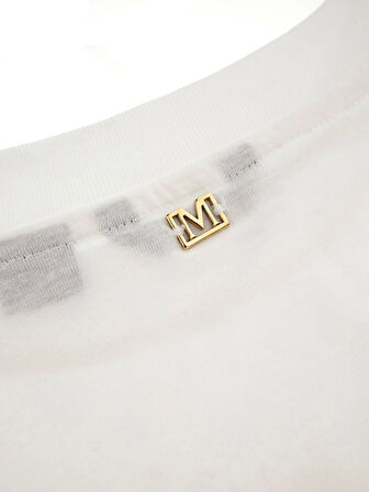 Guess Kadın Paillentten Beyaz T-Shirt