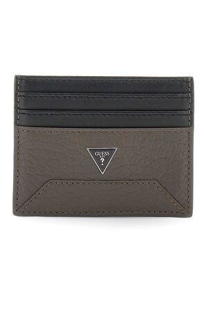 Erkek Ren Bloklu Dokulu Deri Kartlık - Kahverengi  | undefined