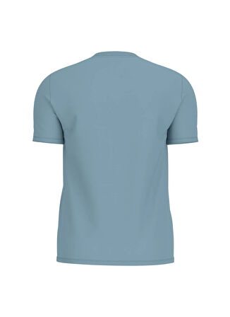 Guess Bisiklet Yaka Desenli Mavi Erkek T-Shirt M2YI71I3Z14G7DV CN SS ORIGINAL LOG