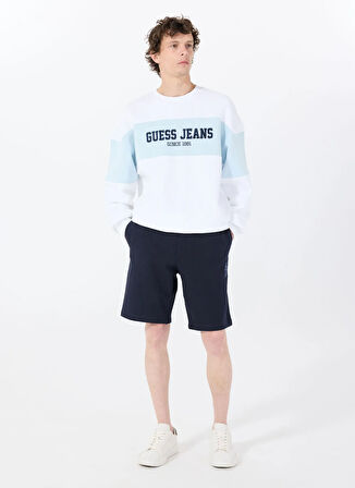 Lacivert Erkek Loose Fit Desenli Sweat Şort M5GD10KCN01G7V2 CLOVIS SHORTS