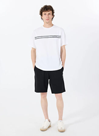 Siyah Erkek Loose Fit Desenli Sweat Şort M5GD10KCN01JBLK CLOVIS SHORTS