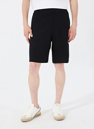 Siyah Erkek Loose Fit Desenli Sweat Şort M5GD10KCN01JBLK CLOVIS SHORTS