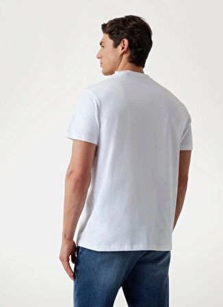 Guess Bisiklet Yaka Desenli Beyaz Erkek T-Shirt M5GI05I3Z14G011 SS CN GUESS STYLE