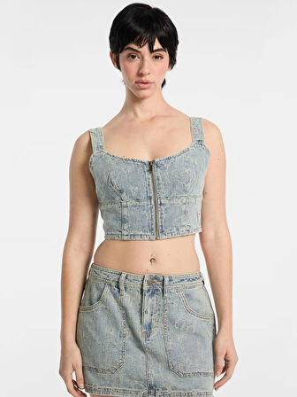 Guess Kadın Mavi  Jean Büstiyer