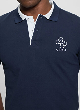 Guess Desenli Lacivert Erkek Polo T-Shirt M5GP60K7O64G7V2 LYLE SS POLO