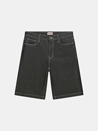 Guess Erkek Gri Bol Kesim Denim Şort