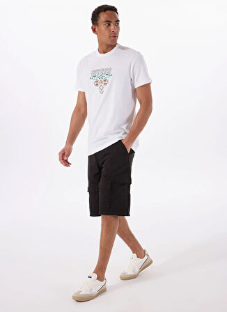Guess Regular Fit Siyah Erkek Şort M5GD53WGCVAJBLK GO TWILL CARGO SHT