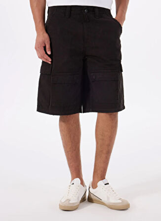 Guess Regular Fit Siyah Erkek Şort M5GD53WGCVAJBLK GO TWILL CARGO SHT