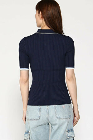 Kadın Thalia Polo Yaka T-Shirt - Lacivert | L