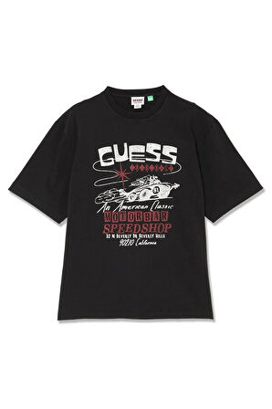Guess Erkek Siyah Baskılı Atlet Tişört