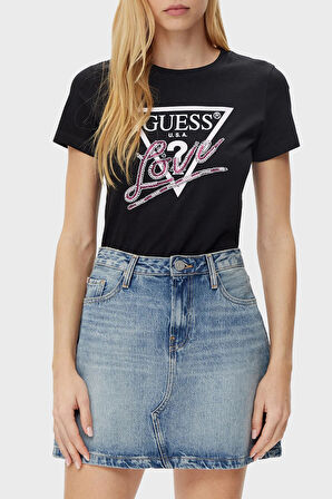 Guess Bayan T Shirt W5GI05 I3Z14 JBLK