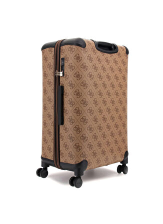 Guess Kahve Çekçekli Sert Valiz BERTA 18 IN 4-WHEELE - 89880