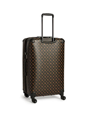 Guess Kahve Çekçekli Sert Valiz TRAVEL - 29880