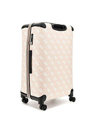 Guess Bej Çekçekli Sert Valiz BERTA 18 IN 4-WHEELE - 89880