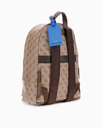 Guess Milano Compact Monogram Desenli Sırt Çantası | STD